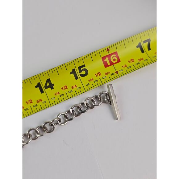 Vintage Large satin polish Sterling silver bead Bib necklace Choker Mexico 15.5" - Picture 13 of 15